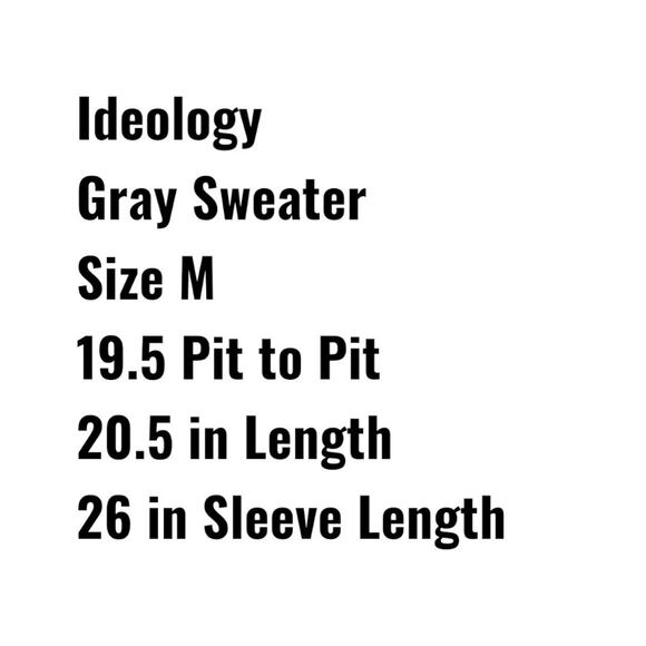 Ideology Sweater Women's Size M Charcoal Gray Cowl Neck Active Pullover - Picture 3 of 10